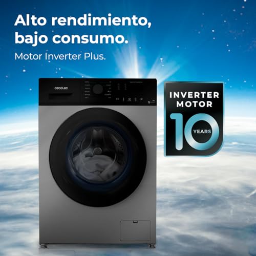 Miniatura 5 de Cecotec Lavadora 7kg Carga Frontal Bolero Dresscode 7150 Inverter Steel A. Lavadora 7kg Con 1400 Rpm, Motor Inverter Plus, 12 Programas, Steam Max Y Eficiencia Clase A, Lavado Eficiente Y Silencioso.