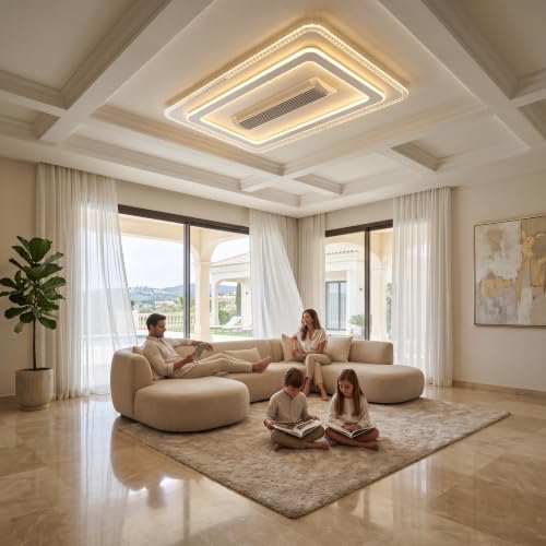 Image of oltao Nirvana Bladeless Ceiling Fan with Dimmable 3-Color LED Light (NR-37)