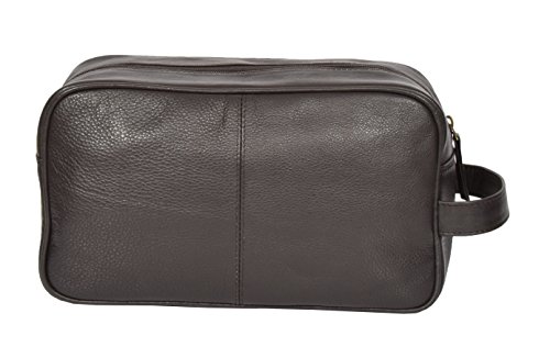 Trousse de toilette en cuir pour homme HOL18 : le cadeau marron idéal - 2