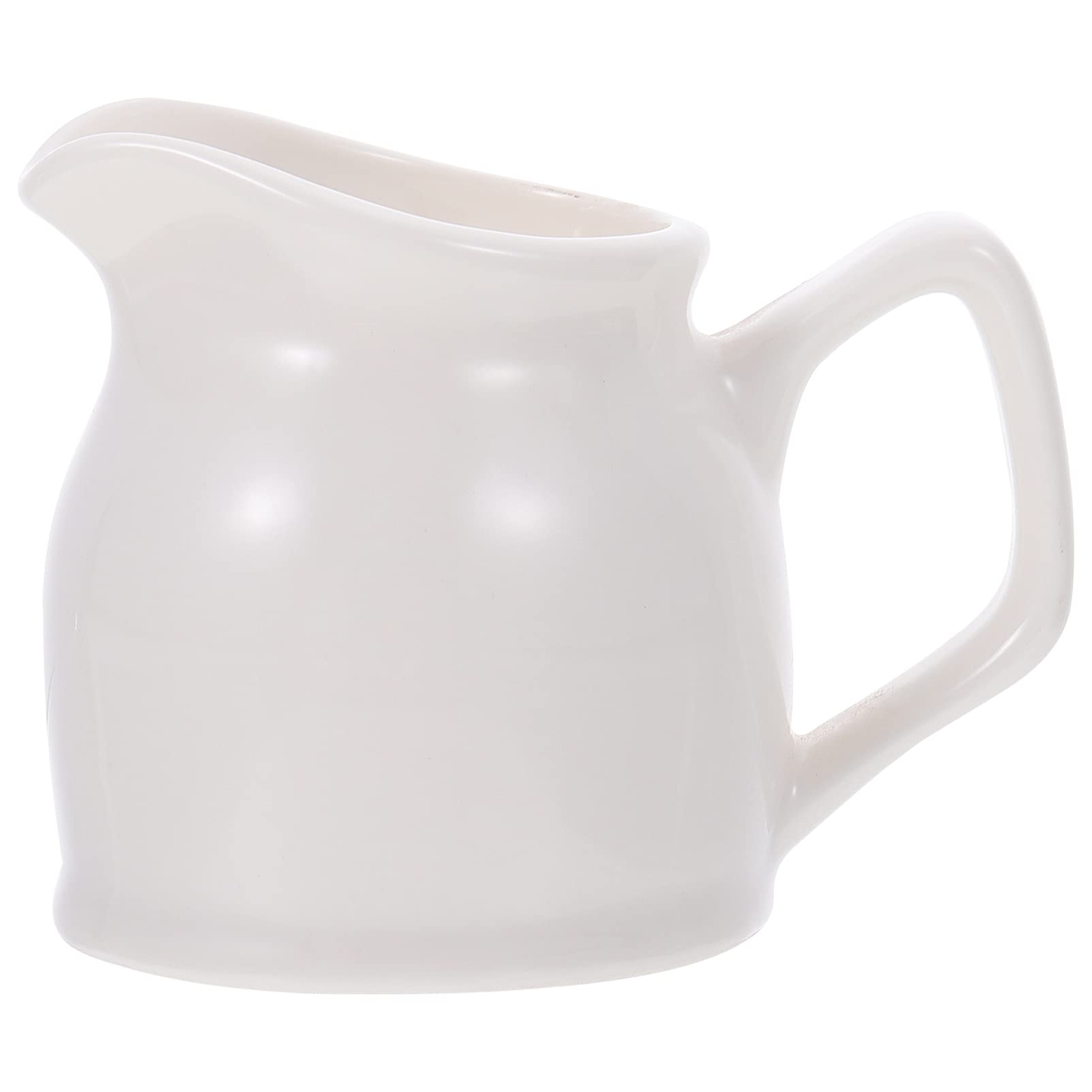 FUNOMOCYA 1pc Ceramic Juice Bucket Cappuccino Pitcher Creamer Jug Milk Pourer Coffee Creamer Milk Frothing Coffee Mugs Clear Milk Carton Water Bottle Milk Pouring Jug Milk Jug White Ceramics
