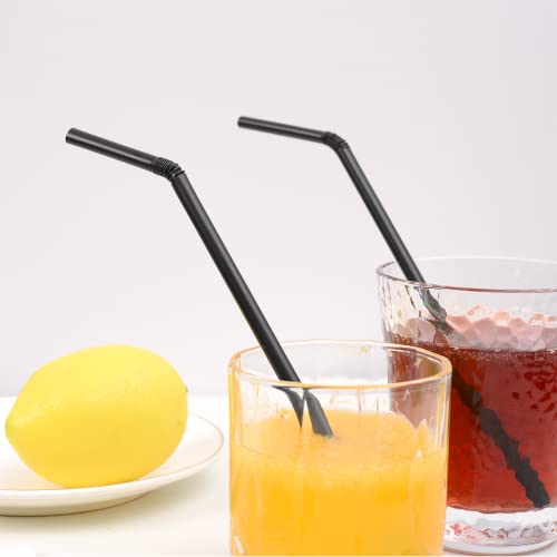 Pitillos desechables flexibles negros 200 pack 21 cm miniatura 4