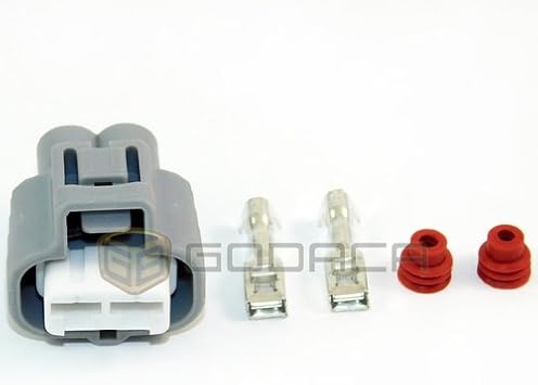 1x Connector 2-way For Toyota Headlamp 90980-11410 w/out wire