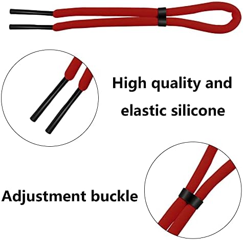 AIEX 4 Pcs 26 inch Floating Sunglasses Strap Adjustable Sunglasses Retainer Anti-Lost Eyeglass Straps for Water Sports Boating Kayaking Surfing Men Women
