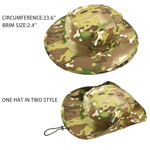Image of Sun Hats for Men Women Boonie Hat Foldable Fishing Hat UPF 50+ Bucket Hat for Fishing Hiking Garden Safari Beach