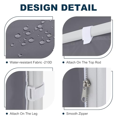 Image of MASTERCANOPY 10x10 Pop Up Canopy Sidewall Only 1-Pack Gray