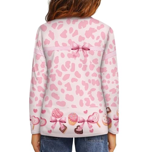 Girls Tops Size 3-16 Long Sleeve Shirts Kids Cute Athletic Top for Girls Crew Neck Tees Comfy Blouse for Casual3