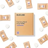 BLUELAND Foaming Hand Soap Refills - 10 Pack Tablets, Lavender Eucalyptus Scent, Eco Friendly Hand S