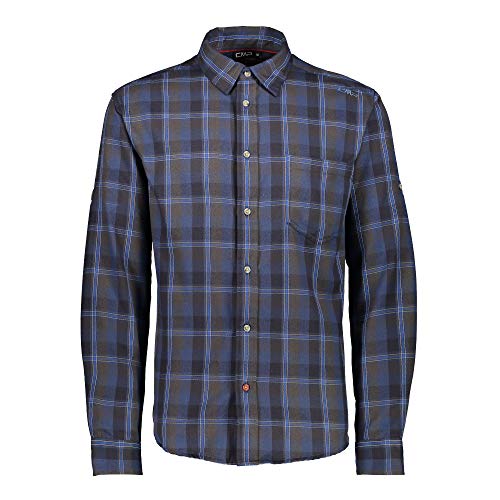 Chemise Homme CMP en tissu Coolmax flanellé marine taille M de style décontracté