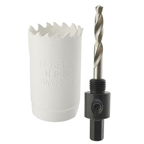 29mm HSS Hole Saw Holesaw Bi-Metal Blade Cutter Drill and Drill Adaptor Arbor