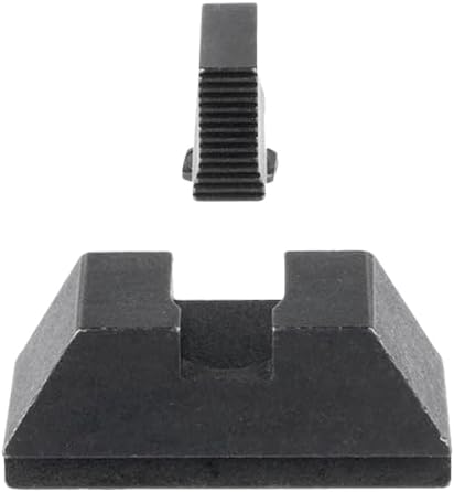 AMERIGLO Optic Compatible Sight Set for Glock - L Tall Black Serrated .220" Front, Flat Black .295" Rear