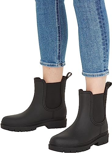 Tommy Hilfiger Damen Gummistiefel Halbhoch, Schwarz (Black), 36 – Ansicht 2