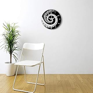 REFURBISHHOUSE Elegant Piano ClÉ Horloge Notes De Musique Vague Horloge Murale Moderne Ronde sans Batterie Acrylique Blanc - Les Beatles, Paul McCartney, John Lennon, RIngo Starr, George Harrison REFURBISHHOUSE Elegant Piano ClÉ Horloge Notes De Musique Vague Horloge Murale Moderne Ronde sans Batterie Acrylique Blanc – Image 4
