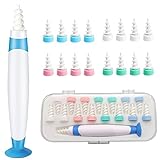☛【Ligero y Portátil】 - Este kit de eliminación de cera de oído se puede llevar a todas partes. así que puedes ponerlo en tu bolso y usarlo en cualquier lugar, fácil de decir adiós al problema de las orejas que pican, evitar la vergüenza. Retira el cabezal de limpieza cuando no esté en uso para un fácil almacenamiento.