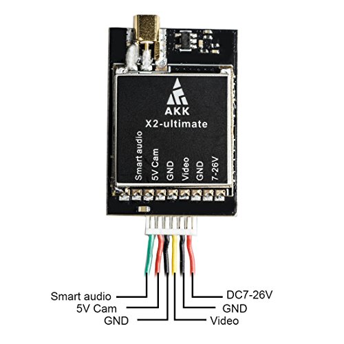 AKK X2-Ultimate 5.8GHz 0.01mW/25mW/200mW/600mW/1000mW Switchable FPV Transmitter Compatible with Betaflight OSD FC Configuring Upgraded Long Range Version