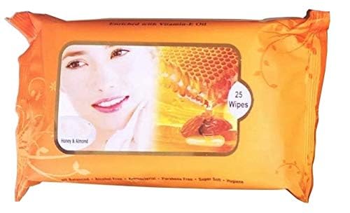 Non-Woven Facial Wet Wipes Multipurpose Thick & Soft Tissue Paper for Women and Girls-25 Wipes-image-23