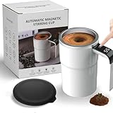 380ML/13OZ Capacity, Easy to Clean: The magnetic stirrer at the bottom of the cup can be quickly removed and put back for easy cleaning, but do not use the dishwasher or full soaking to clean. The cup is made of food-grade PP plastic material with 304 stainless steel inside