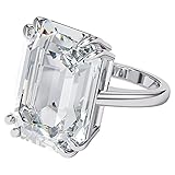 SWAROVSKI Mesmera Ring, Large Clear Crystal with a Rhodium Finish Setting, Size 6, Part of the...