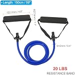 PATIKIL Resistance Bands Single Exercise Bands with Foam Handles Working Out Stretch Bands for Home Workouts Gym Physical Fitness Yoga