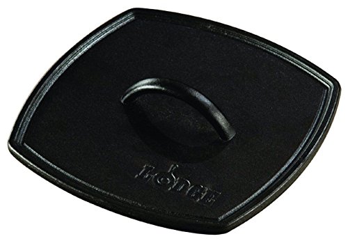 Lodge LPP3 Cast Iron Square Ribbed Panini Press, 8.25-inch