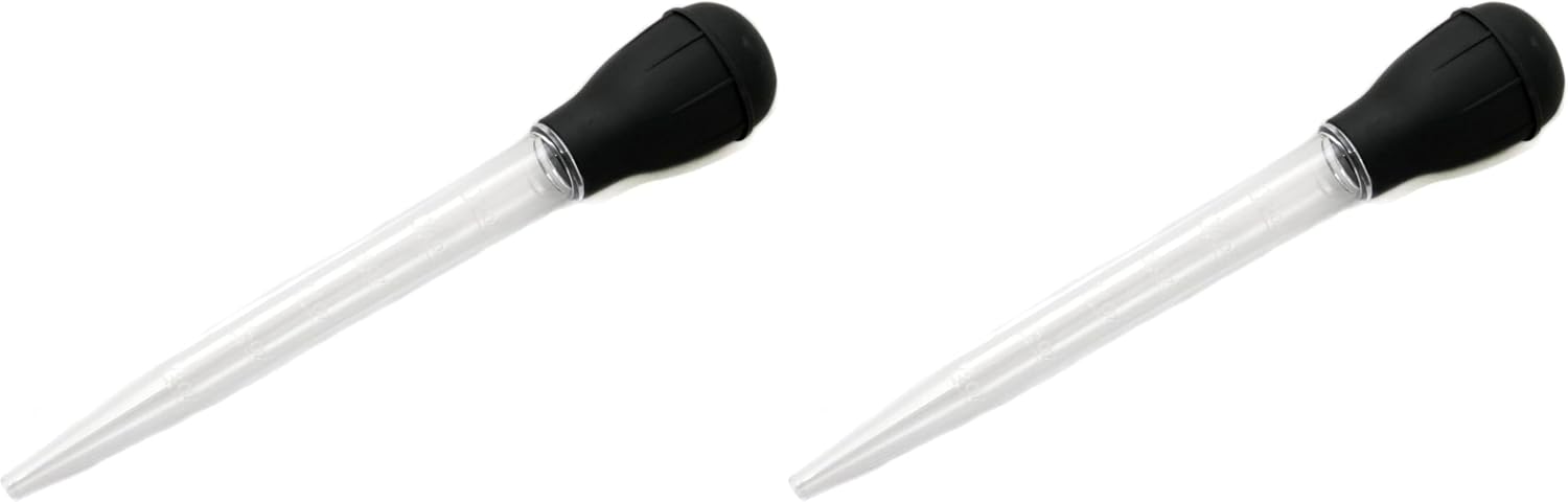 Chef Craft Classic Baster with Clear Tube,11.5 inches in Length,Black,(Pack of 2)