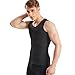 Hanerdun- Mens Slimming Body Shaper Shirt With Zipper Abs Abdomen Slim,Black,X-Large
