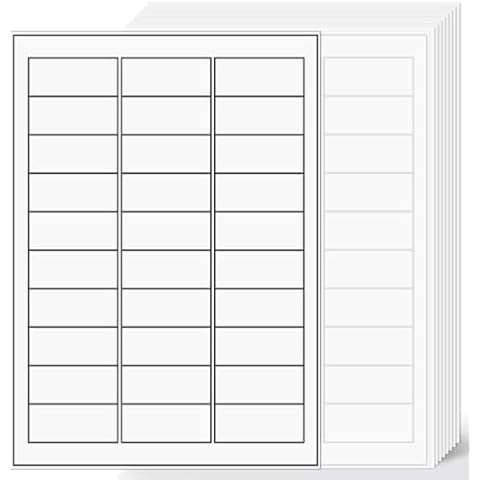 NefLaca 1"x2-5/8" Shipping Address Labels, Blank Mailing Labels, 30-UP White Self-Adhesive Name Tag Stickers for Inkjet and Laser Printer [500 Sheet 15000 Labels] Cover