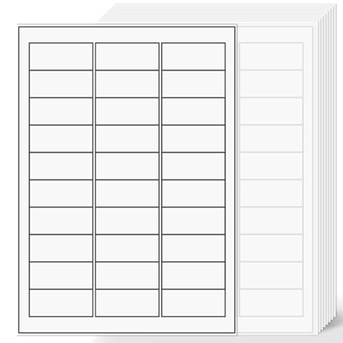 NefLaca 1" x2-5/8 Shipping Address Labels, Blank Mailing Labels, 30-UP White Self-Adhesive Name Tag Stickers for Inkjet and Laser Printer [100 Sheet 3000 Labels]