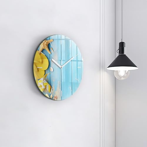 Horloge en verre à mécanisme silencieux Wallfluent 30 cm de qualité supérieure