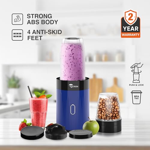 Image of Ultron nutri Blender Juicer Mixer Grinders Vita Blend 500W 2J 2 Years Warranty For Smoothie | Juicing | Blending | Mixing (Blue1)