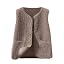 2024 Gilet En Molleton Polaire Doux Sans Manche Coupe Classique Femme Grandes Filles Couleur Unie Blouson