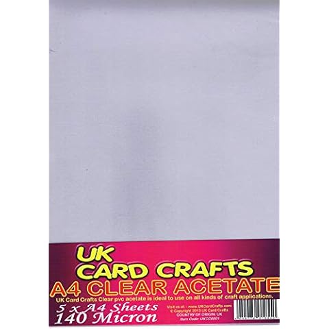 A4 Acetate - 5 Sheets per Pack, 140 Micron - UKCC0001 Cover
