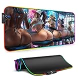 BOOUCP Gaming Mouse Pads Sexy Buttocks Anime Girl RGB Gaming Mouse Pad Sailor Moon Landscape XXL...