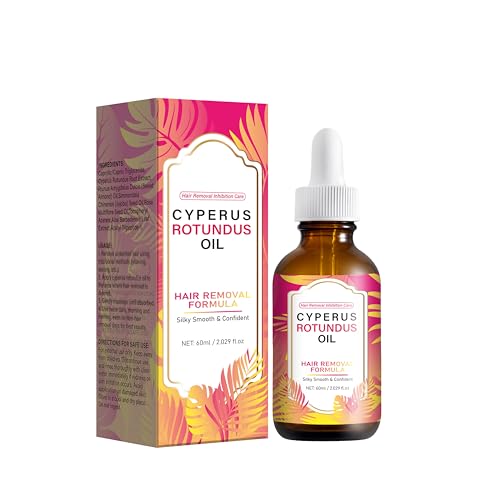Cyperus Rotundus Oil, Natural for Reducing Body Hair Growth, Cyperus Rotundus Oil for Hair Removal, Reduces Unwanted Hair Growth, Reducing Body Hair Growth, Shrink Pores 2.02 Fl Oz (Pack of 1))