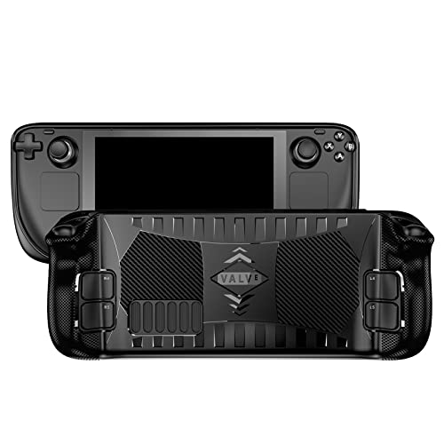 Geekria TPU Protective Case Compatible with Steam Deck Accessories Console, Shock-Absorption, Non-Sl