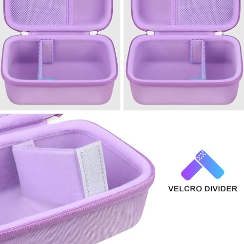 Image of BOVKE Kids Instant Print Camera Case Compatible with Dylanto /ESOXOFFORE /DUDUDRAGON /Cimizi /Gofunly /YEEHAO /SOOGOOEY, Portable Storage Bag Holder Organizer for Photo Paper & Accessories, Purple
