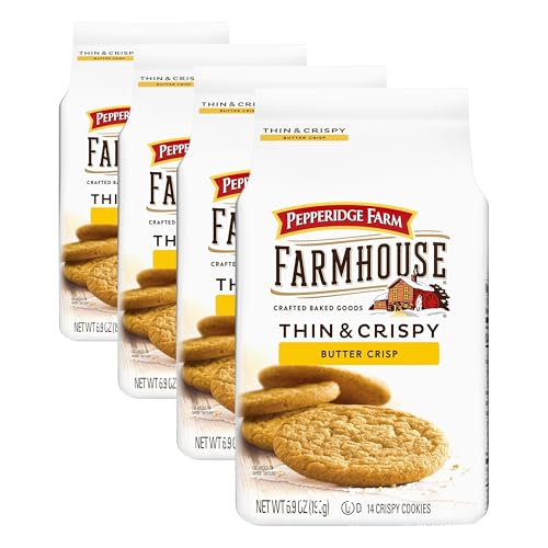 Image of Pepperidge Farm Farmhouse Thin & Crispy Butter Crisp Cookies, 6.9 Oz Bag (Pack of 4)
