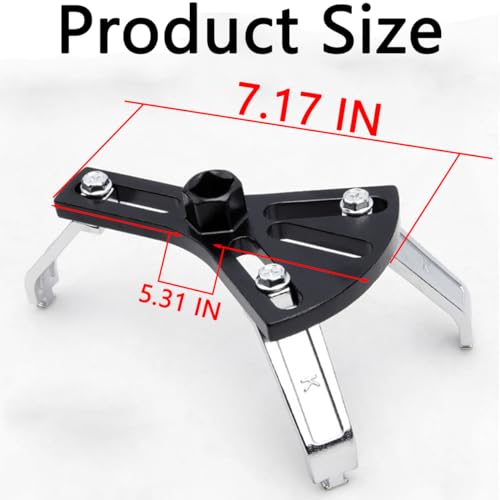 Image of Osilly Car Fuel Pump Removal Tool, Adjustable Fuel Lid Tank Cover Collar Ring Spanner, Auto Fuel Pump Lock Ring Removal and Reinstall Tool, Universal 4.5 inch to 7.3 inch Fuel Tank Repair Tool