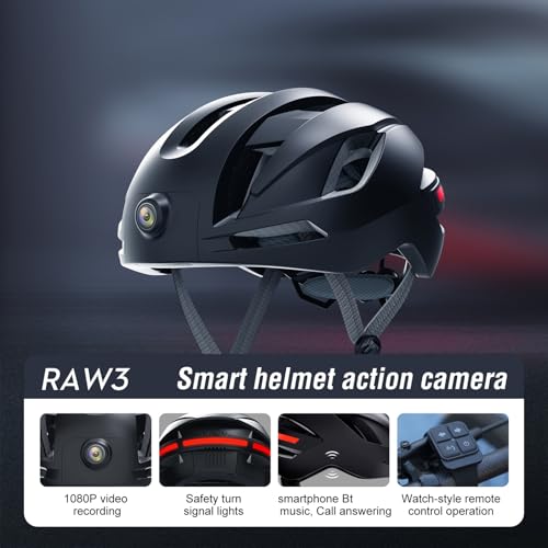 Casco de montaña con luces intermitentes y bluetooth ideal para rutas de carretera 3