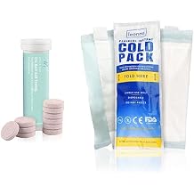 Sitz Bath Tabelts 1 Pack and Disposable Perineal Ice Pads 24 Pack