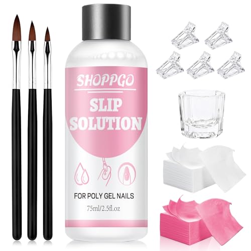 SHOPPGO Slip Solution Polygel, Kit Polygel para Uñas...
