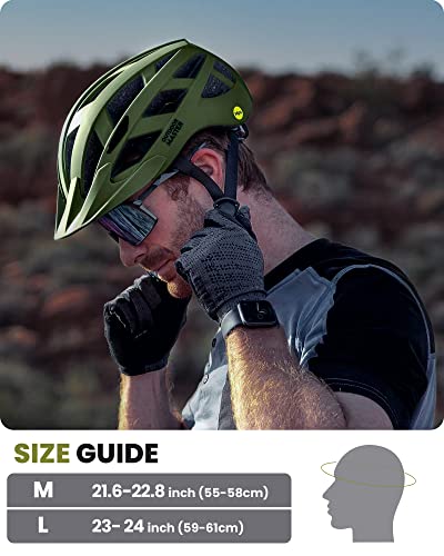 Outdoormaster Mips Adult Recreational Cycling Helmet - Palm Green,L #TOP5