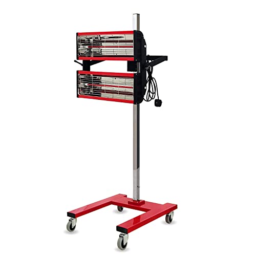 Solary Infrared Paint Curing Lamp, 2100W 110V Short Wave Infrared Paint Dryer With Timer For Car Paint Spray Booth, Red #TOP6