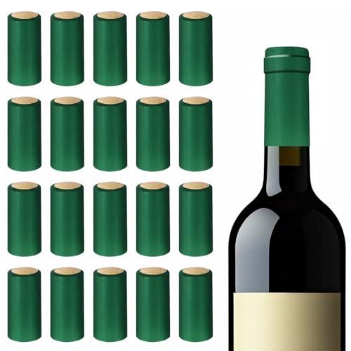PATIKIL Tapas Termorretráctiles De PVC 30x60mm 120 Pzas Selladoras Para Botellas De Vino Para Bodegas Uso Doméstico Fiestas Botellas De Aceite Verde