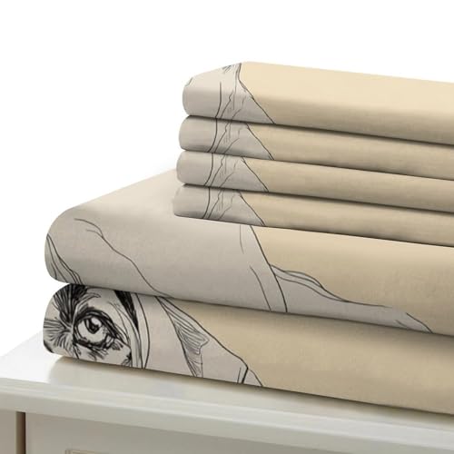 Housse de couette chien vintage microfibre résistante anti plis