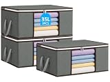 Niviy Cajas Almacenaje Ropa Plegable con Asa Reforzada,3 Piezas