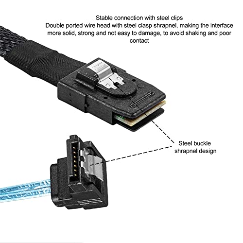 Cable Mini SAS SFF a 4 SATAS 7Pin 1 m miniatura 6