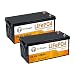 2PACK 24V 100Ah Lithium LiFePO4 Battery,Built-in 100A BMS,2560W Power Output,Up to 5000 Cycles,Perfect for Trolling Motors,RV, Camper, Solar Off-Grid, Marine, Boat