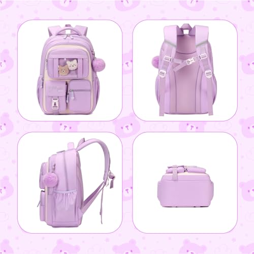 Image of PIG PIG GIRL Kids Backpack for Girls School Bags for Middle School Students Book Bag for Elementary Primary School