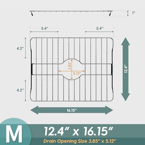 image for SunnyPoint 304 Stainless Steel Sink Protector Rack – Rust-Resistant 