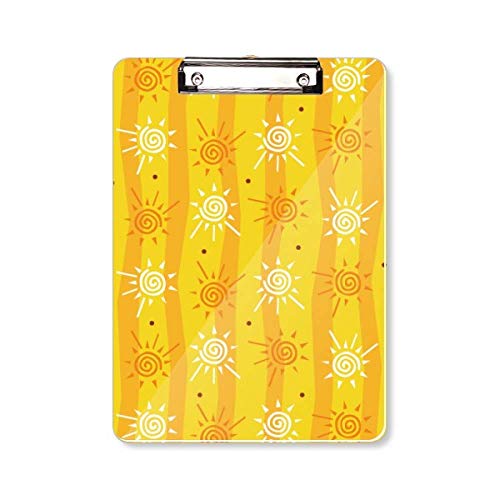 Presse-papiers de peinture à la main A4 Sun Sunshine pour bureau artistique